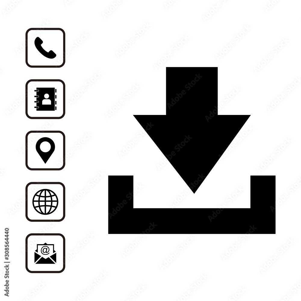 Poster web icon set vector design symbol
