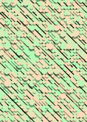 Color Abstract Lines Rain Generative Art background illustration