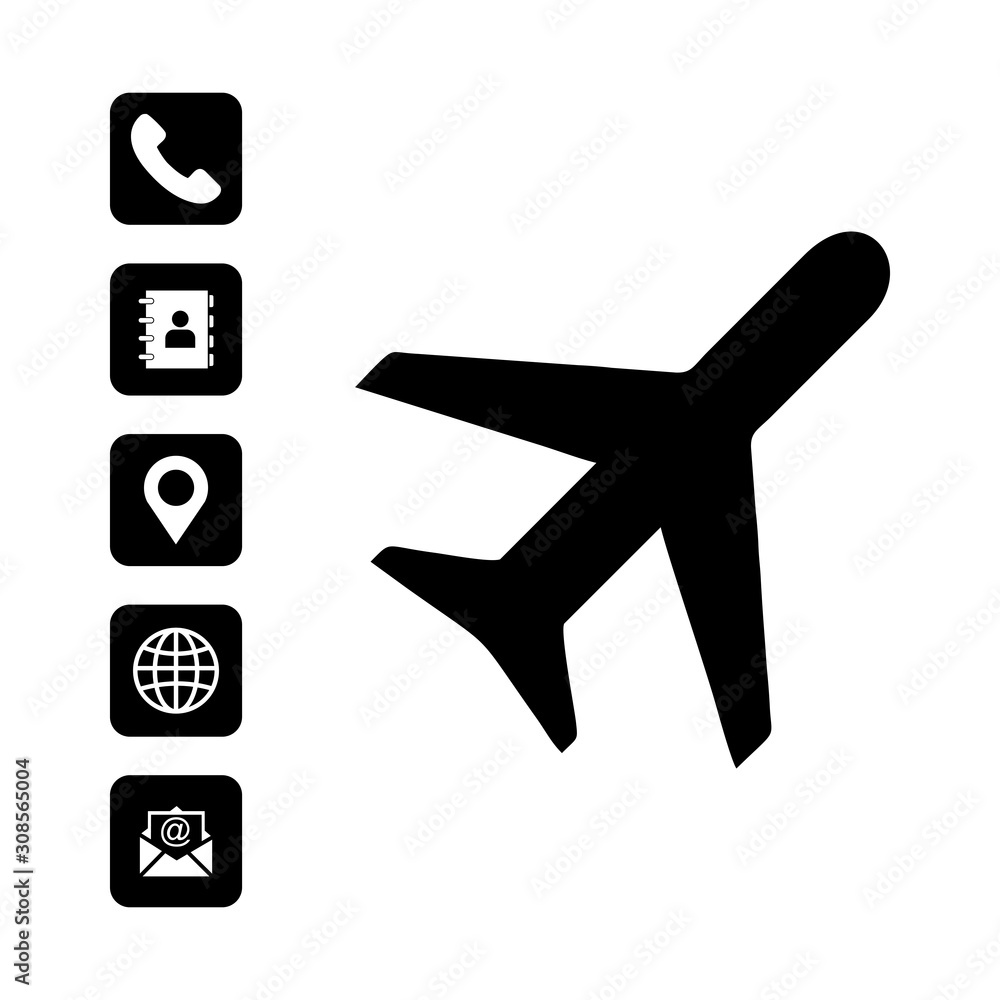 Poster web icon set vector design symbol