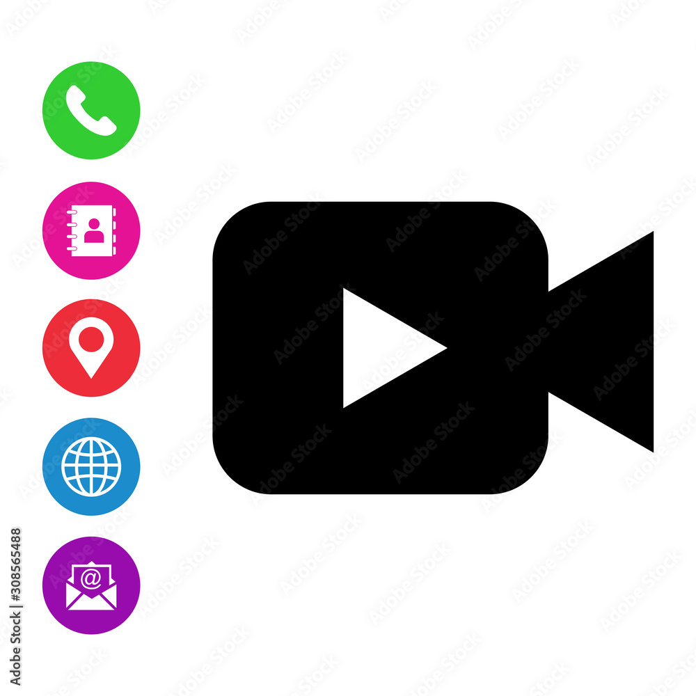 Poster web icon set vector design symbol