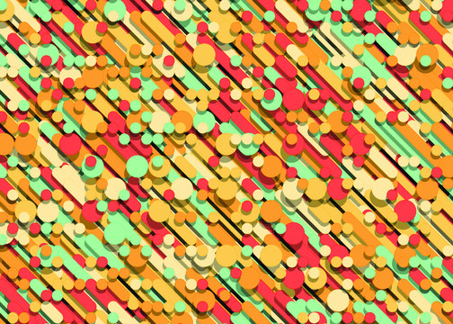 Color Abstract Lines Rain Generative Art background illustration