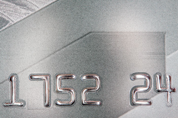 Bank card number chip as background macro