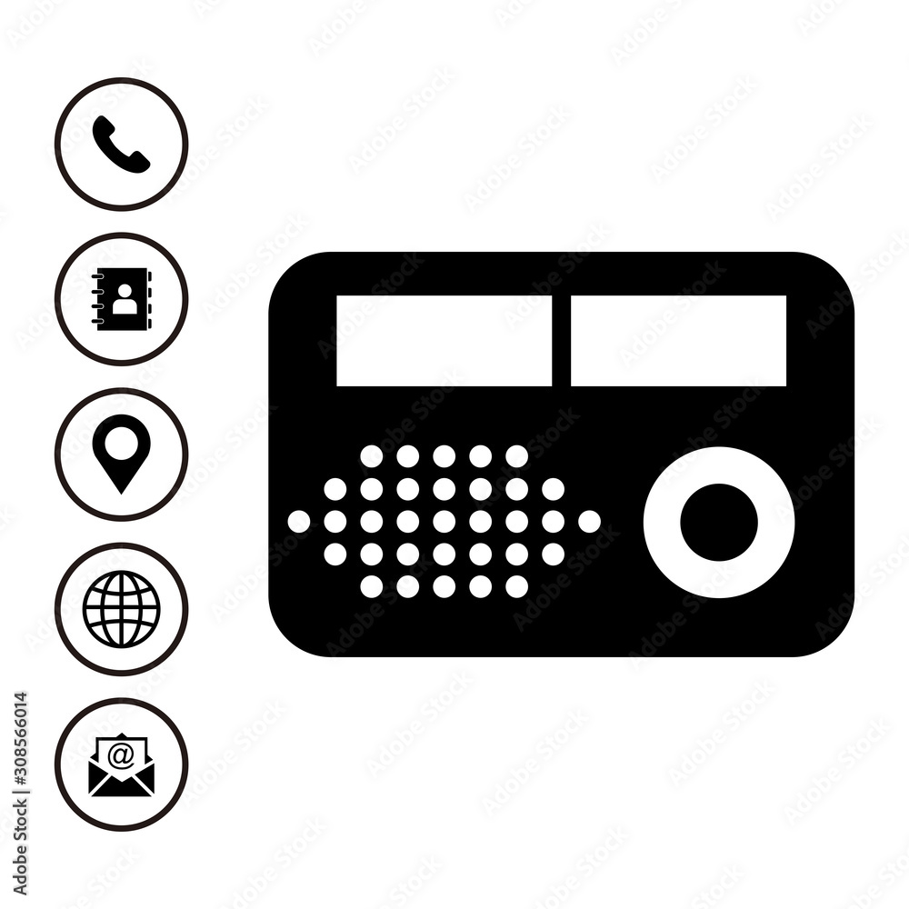 Poster web icon set vector design symbol