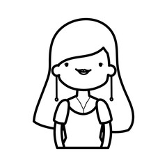 wedding bride woman elegant dress cartoon character portrait thick line