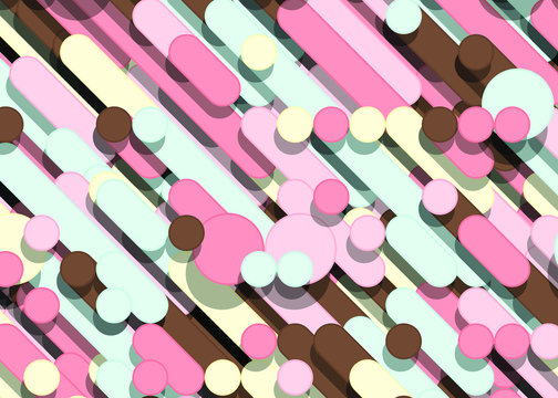 Color Abstract Lines Rain Generative Art background illustration