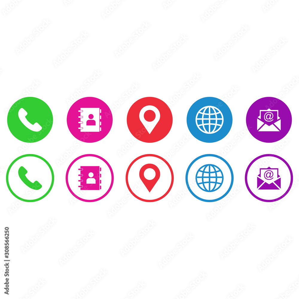 Poster web icon set vector design symbol