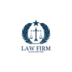 feather law firm  logo icon design template-vector