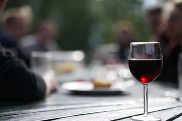 Dinner with wine