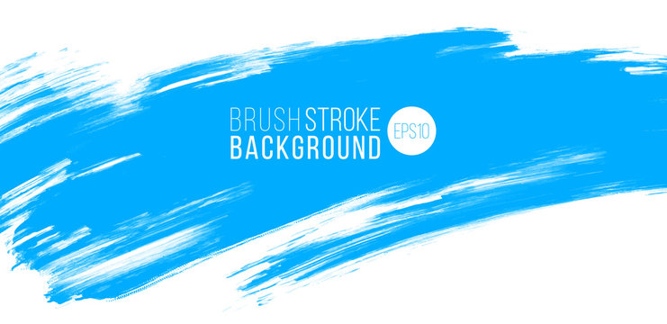 artistic backdrop, vector with brush strokes, brush paint look background with blue color hand painted stains