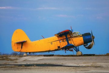 Old Airplane on the Airfield