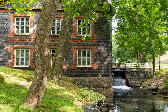 The former Fiskars ironworks at Fiskars Village, Finland on August 20,1917. - Powered by Adobe