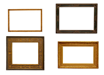 antique isolated golden frame pictures