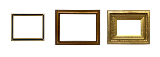 antique isolated golden frame pictures