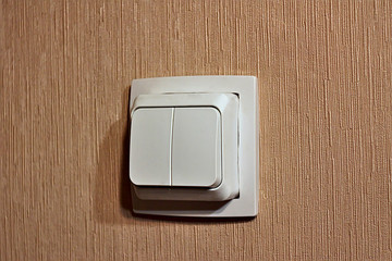 Electric two-channel switch on the wall