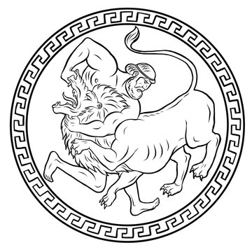 Nemean lion. 12 Labours of Hercules Heracles