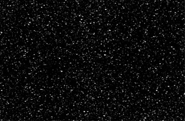 Abstract vector noise. Small particles of debris and dust. Distressed uneven background. Grunge texture overlay with fine grains isolated on white background. Vector illustration. EPS10.