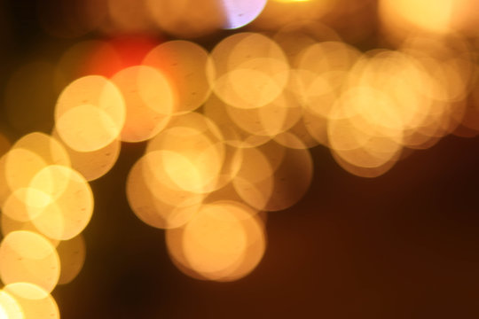 Abstract Background Medium Size Golden Bokeh Lights Christmas Diwali New Year Lighting Celebration Background