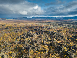 Fototapeta na wymiar Dimmuborgir Lava Fields near Lake Myvatn Iceland
