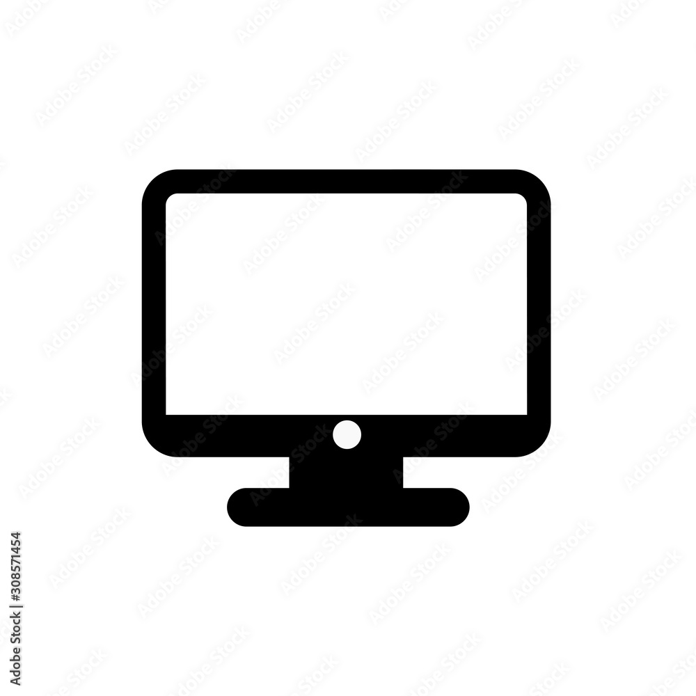 Poster computer icon,vector illustration. flat design style. vector computer icon illustration isolated on 