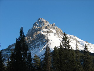 Rocky Mountain peak in winter