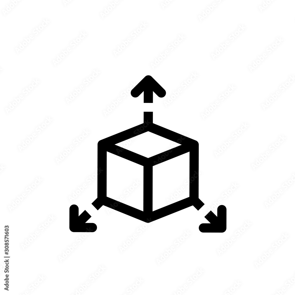Canvas Prints cube icon,vector illustration. flat design style. vector cube icon illustration isolated on white ba