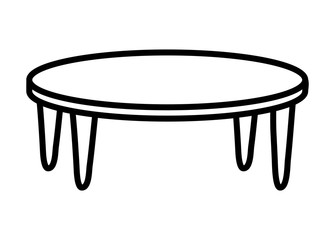 wooden table furniture decoration icon thick line
