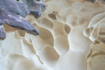 White geoforms in Labetxu inside Jaizkibel. Basque Country