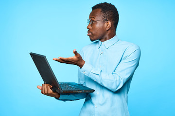 man with laptop