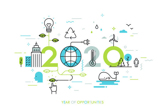 Infographic concept 2020 year of opportunities