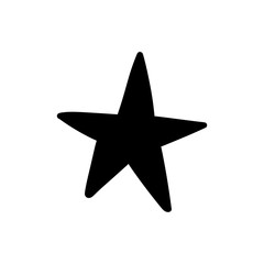 Fototapeta premium Star doodle icon. Hand drawn illustration.