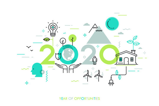 Infographic concept 2020 year of opportunities