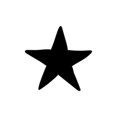 Fototapeta premium Star doodle icon. Hand drawn illustration.
