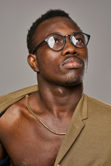 Obraz premium portrait of young man in glasses