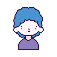 cute little boy cartoon character portrait