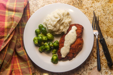 Chicken Cutlets Brussels Sprouts