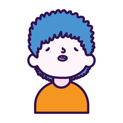 cute little boy cartoon character portrait