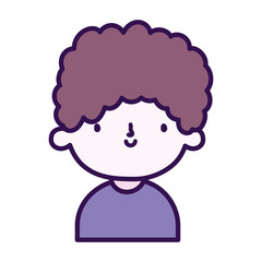 cute little boy cartoon character portrait