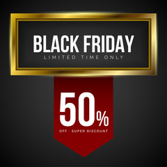 Luxury black friday poster