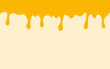 Vector dripping honey on a white background. Illustration for design with space for text