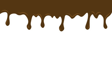 Flowing chocolate drops