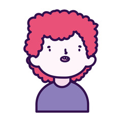 cute little boy cartoon character portrait