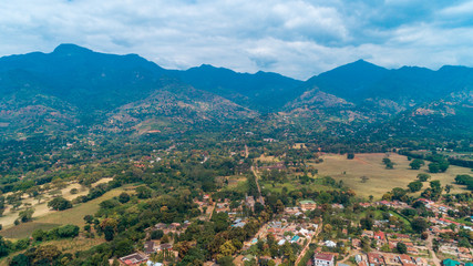 Fototapeta na wymiar Aerial view of the mount Uluguru in Morogoro.