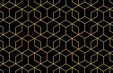 Het geometrische patroon met lijnen. Naadloze vectorachtergrond. Goud en zwarte textuur. Grafisch modern patroon. Eenvoudig rooster grafisch ontwerp