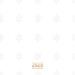 Stylish white Christmas background with convex snowflakes. Seamless pattern holiday.  Convex snowflakes.