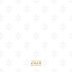 Fototapeta premium Volumetric Christmas background. Elegant white snowflakes on white background. Seamless pattern holiday.