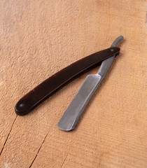 old dangerous sharp steel razor