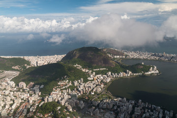 Cityscape of Rio de Janeiro from above, Brazil, South America