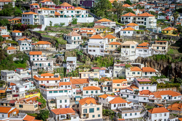 Fototapeta na wymiar Funchal, small houses, Madeira island, Portugal