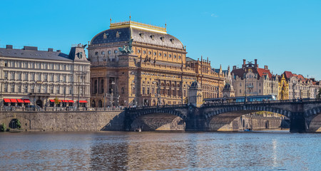 View of the National Theater in Prague, Czech Republic