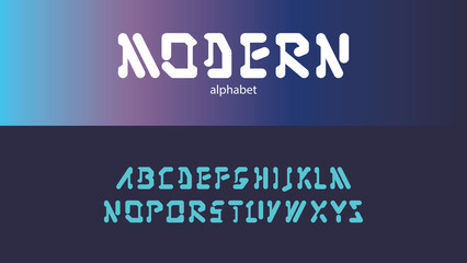 Obraz premium Wordmark Design vector Font for Title, Header, Lettering, Logo, Monogram. Corporate Business Luxury Technology Typeface. Letters Line art style.